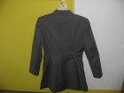Veste longue habillée Annie Taylor, coupe ceintrée, grise - Image 2