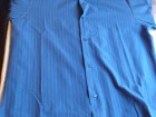 Chemise - Agnès B - Bleu avec fines rayures bleu ciel - Image 1