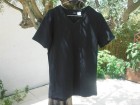 Tee shirt noir col V - Image 1